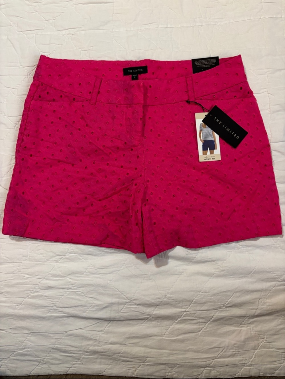 The Limited Women's Eyelet Shorts in Hot Pink